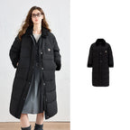 Long Quilted Collared Coat
