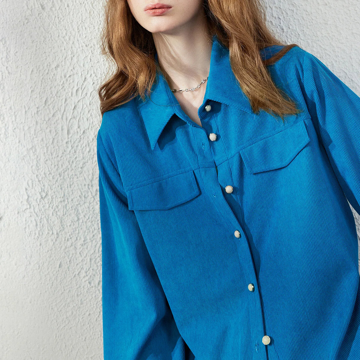 Flap-Pocket Button-Up Shirt Jacket