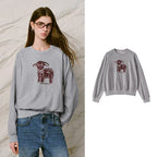 Sheep-Motif Crewneck Sweatshirt