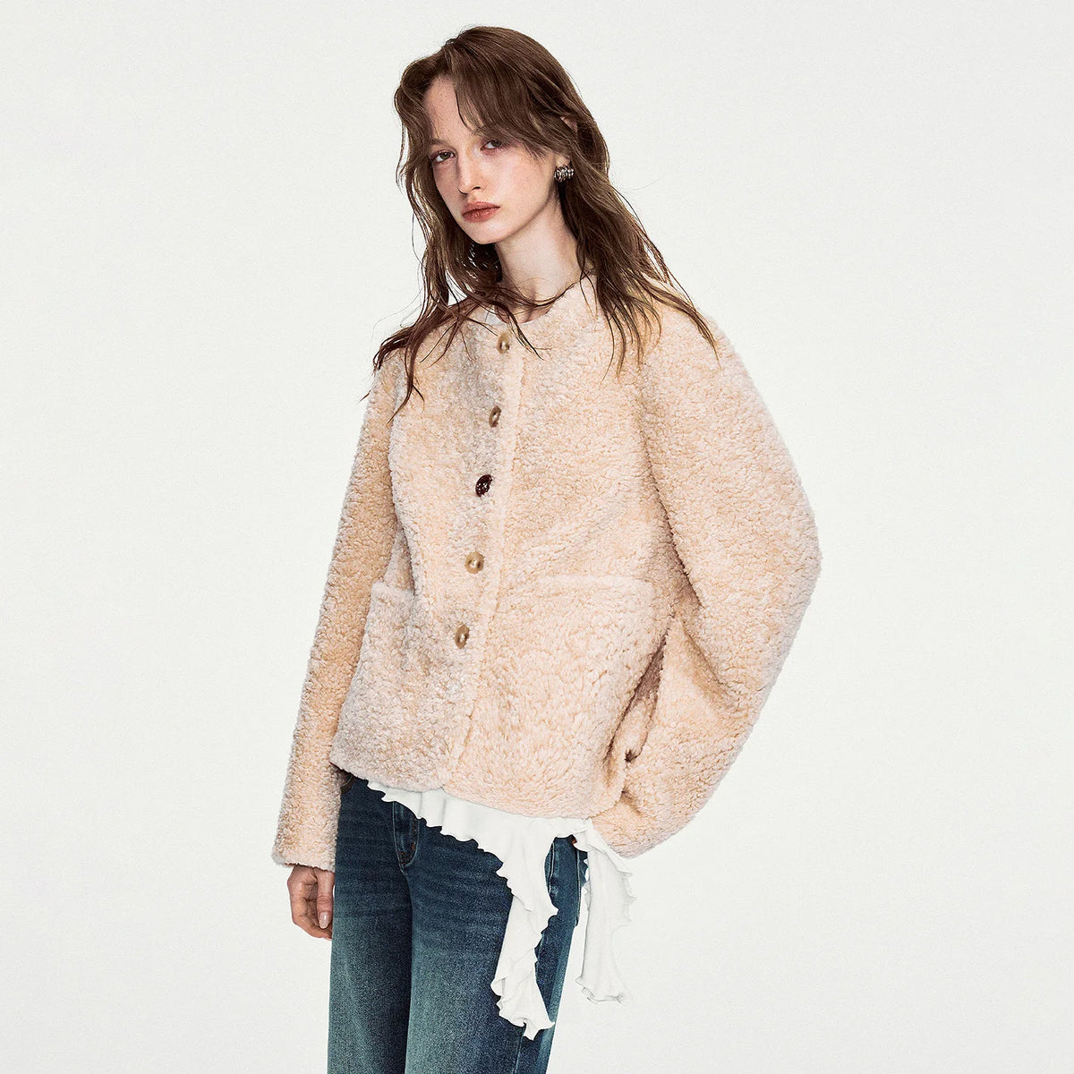 Shaggy Crewneck Jacket