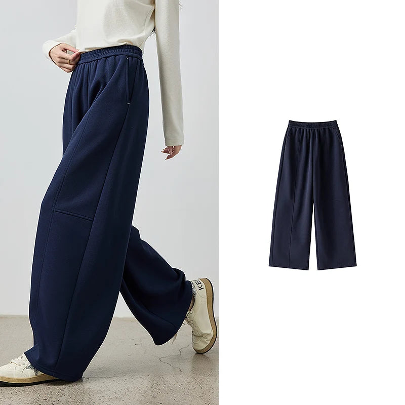 Elastic-Waist Wide-Leg Pants