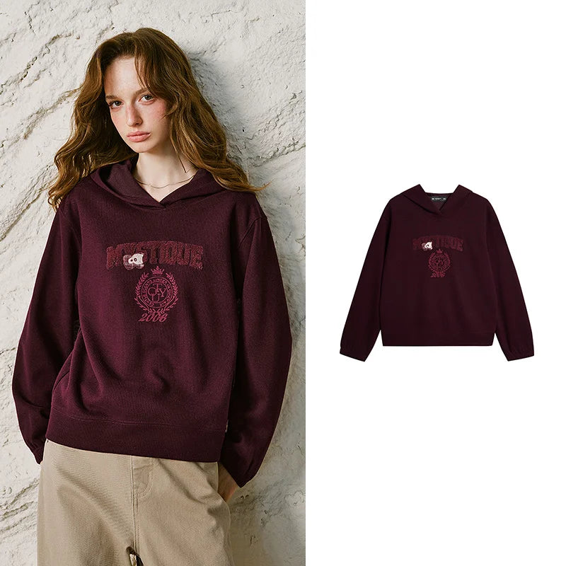 Crest-Motif Relaxed Sweatshirt