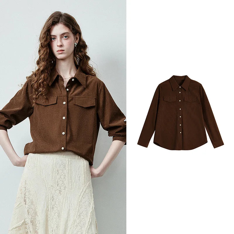 Flap-Pocket Button-Up Shirt Jacket