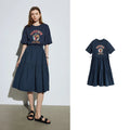Graphic Tiered T-Shirt Dress