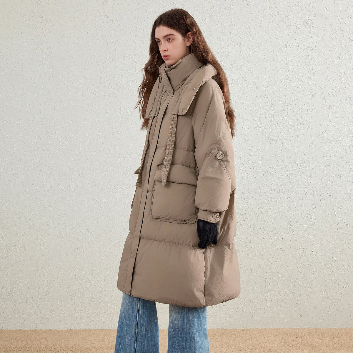 Hooded Longline Puffer Coat