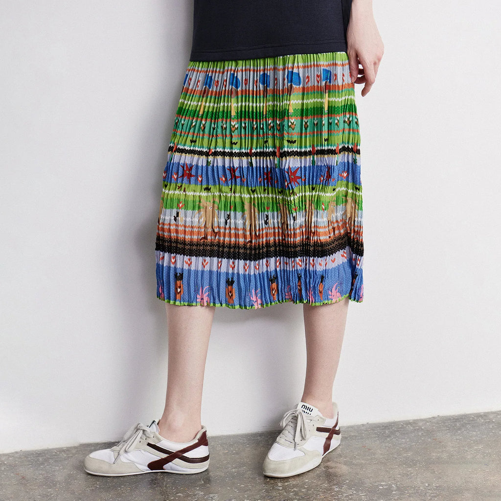 Printed-Panel T-Shirt Dress