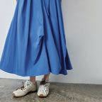 Gathered A-Line Midi Skirt
