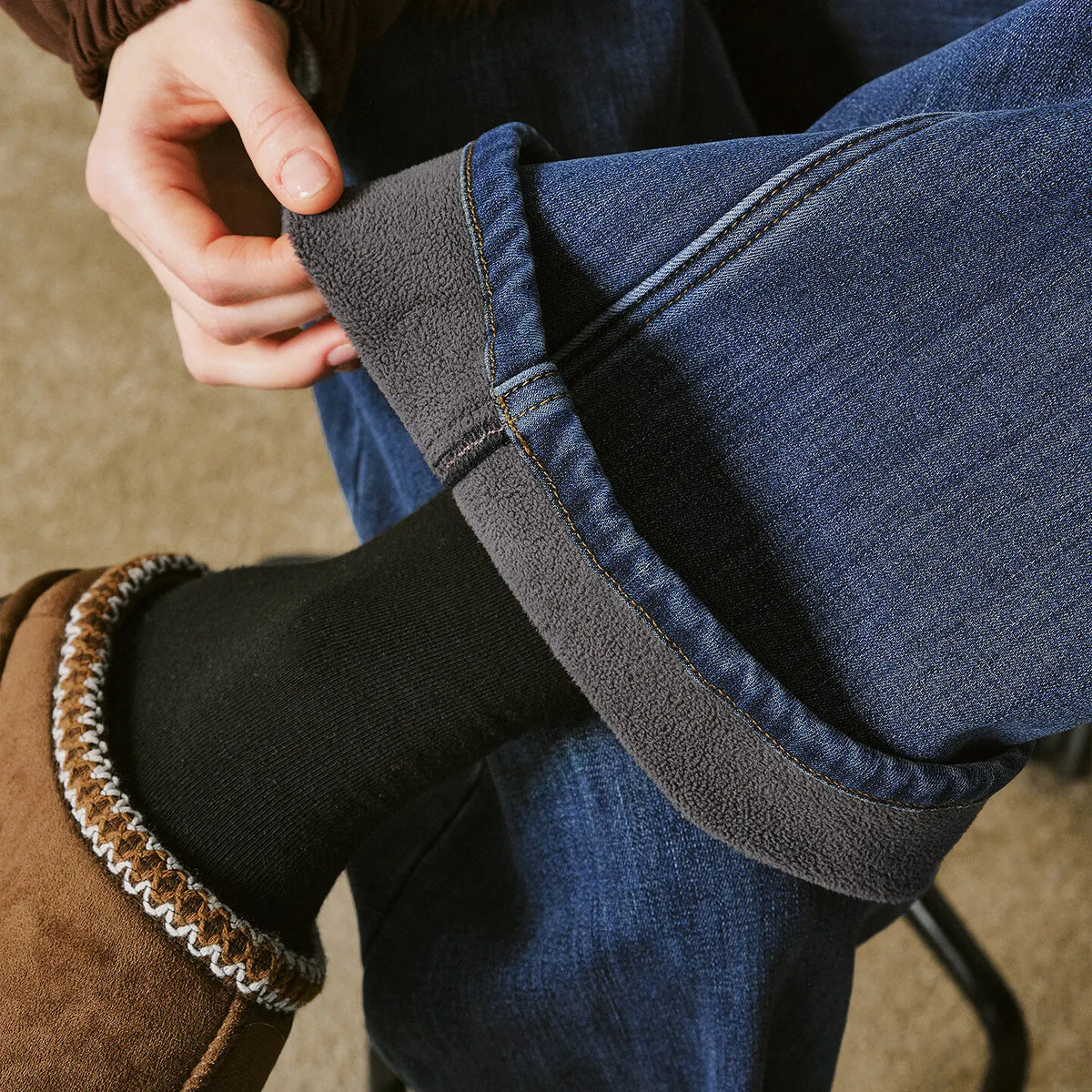 Washed Straight-Leg Jeans