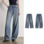 Seamed Wide-Leg Jeans