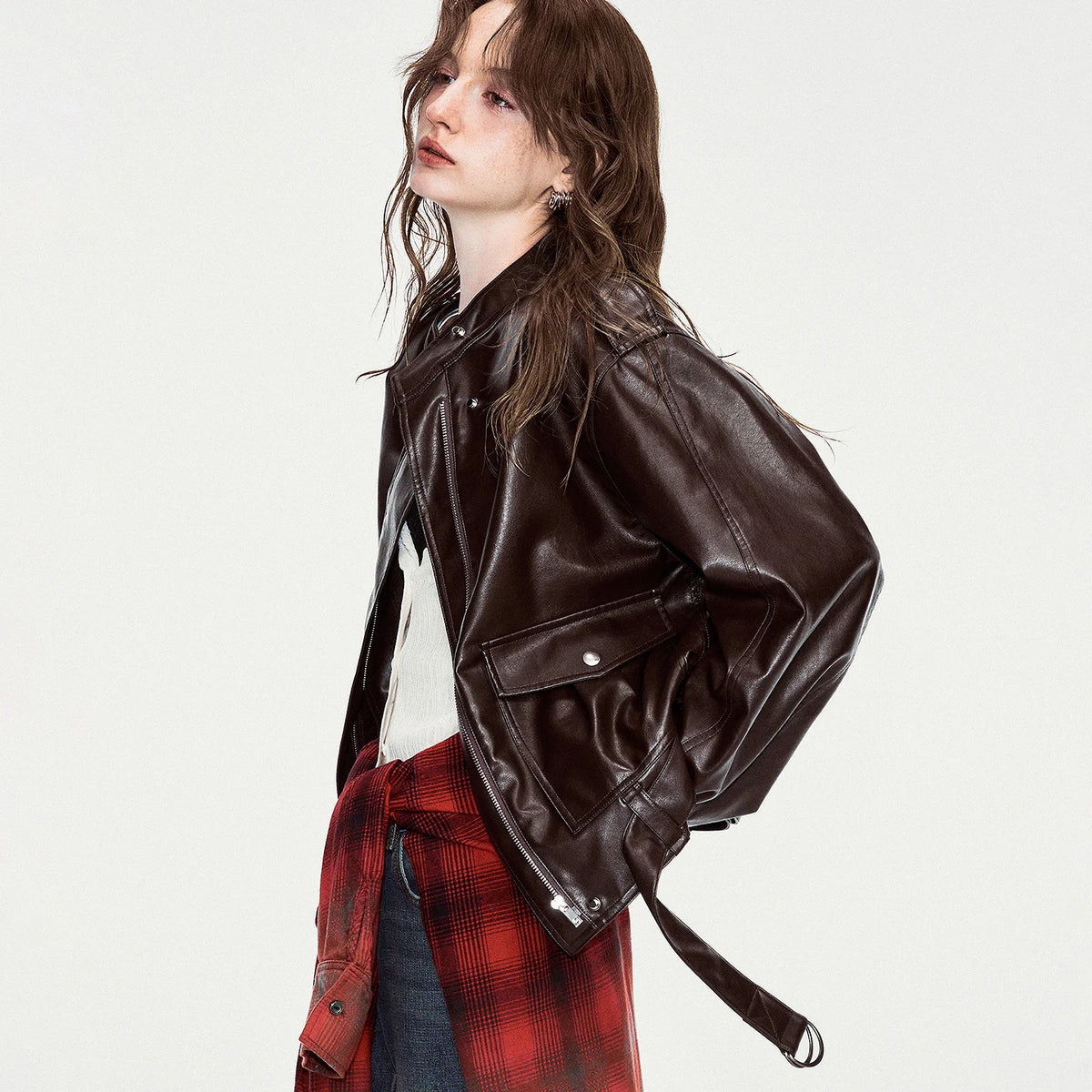 Stand-Collar Pocket Jacket