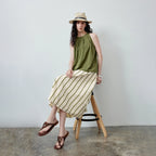 Halter Top and Striped Skirt Set