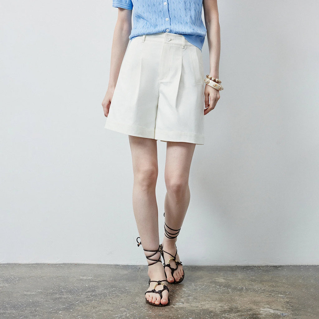 Pleated Tailored Shorts