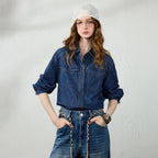 Flap-Pocket Denim Shirt