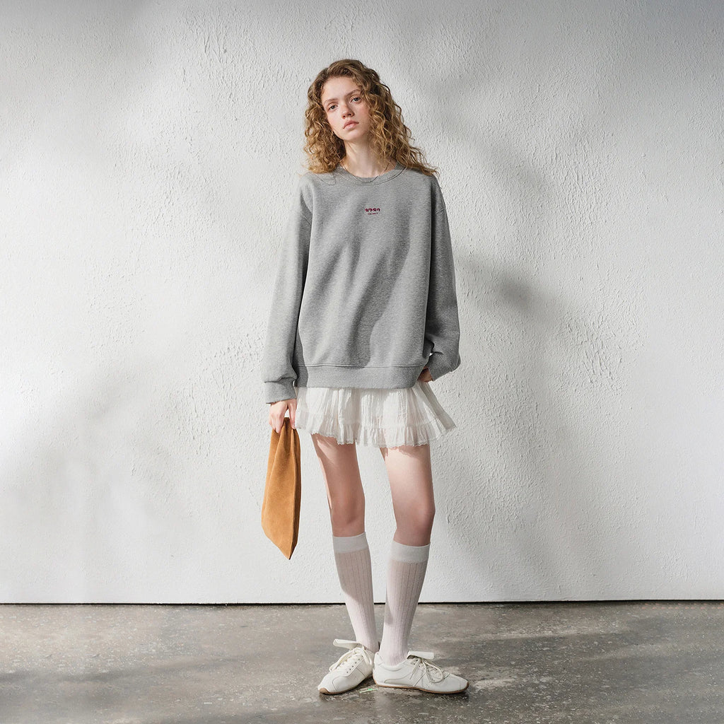 Minimal Graphic Crewneck Sweatshirt