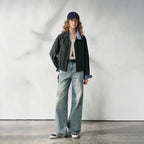Contrast-Trim Zip-Up Jacket