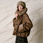 Shaggy-Collar Toggle Jacket