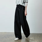 Drawstring Curved-Leg Pants