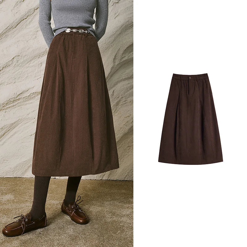 Pleated Midi Skirt