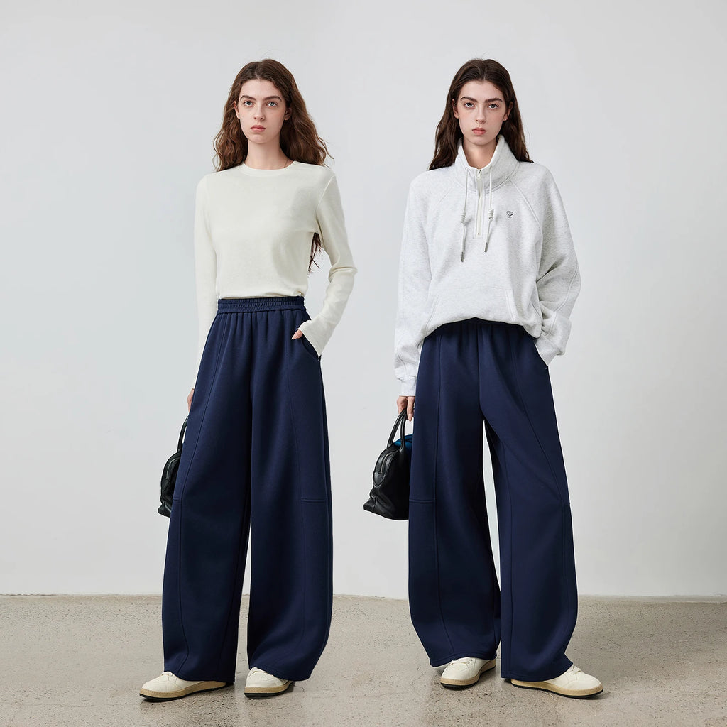 Elastic-Waist Wide-Leg Pants