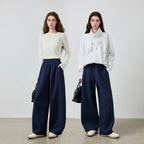 Elastic-Waist Wide-Leg Pants