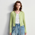 Ribbed V-Neck Cardigan