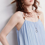 Crinkled Layered Midi Dress