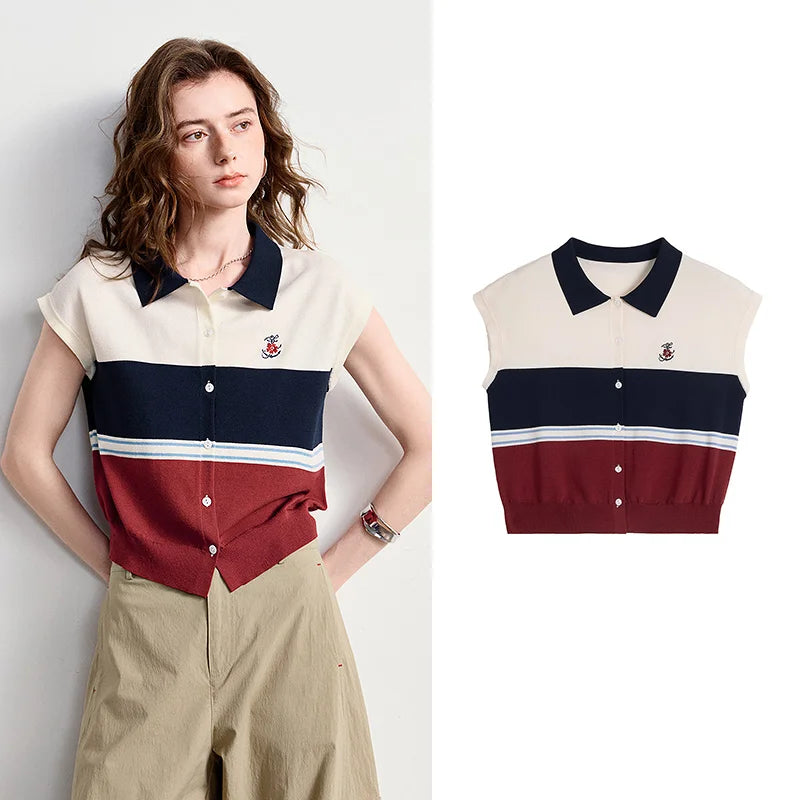 Colorblock Button-Front Polo