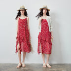 Floral Ruffled Slip Dress