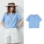 Cable-Knit Short-Sleeve Cardigan