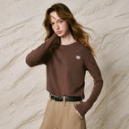 Chest-Motif Long-Sleeve Crewneck Tee