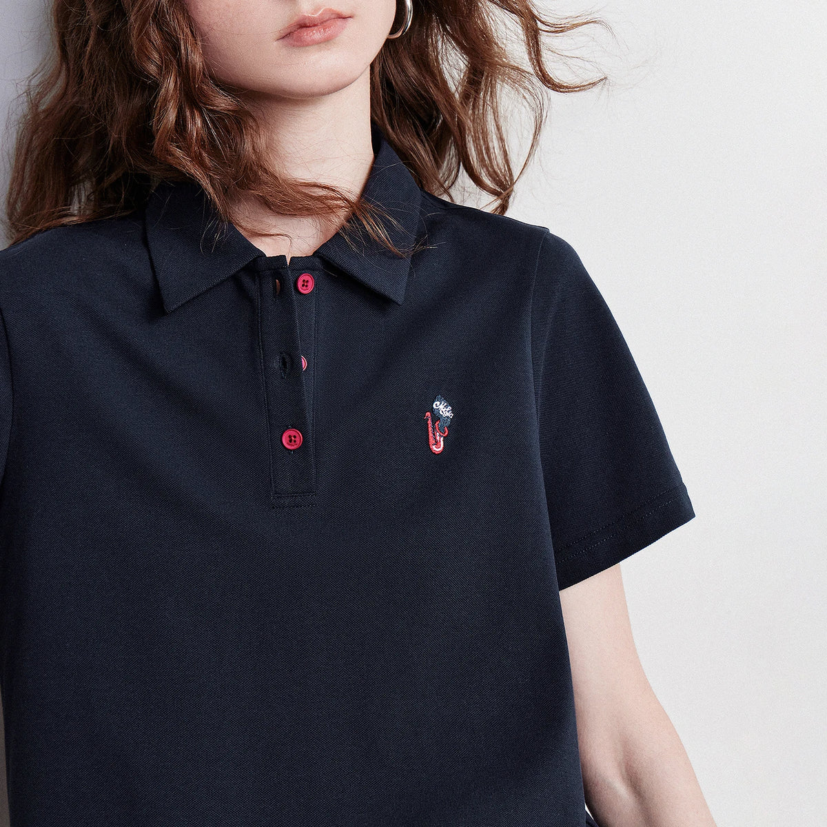 Motif-Detail Short-Sleeve Polo