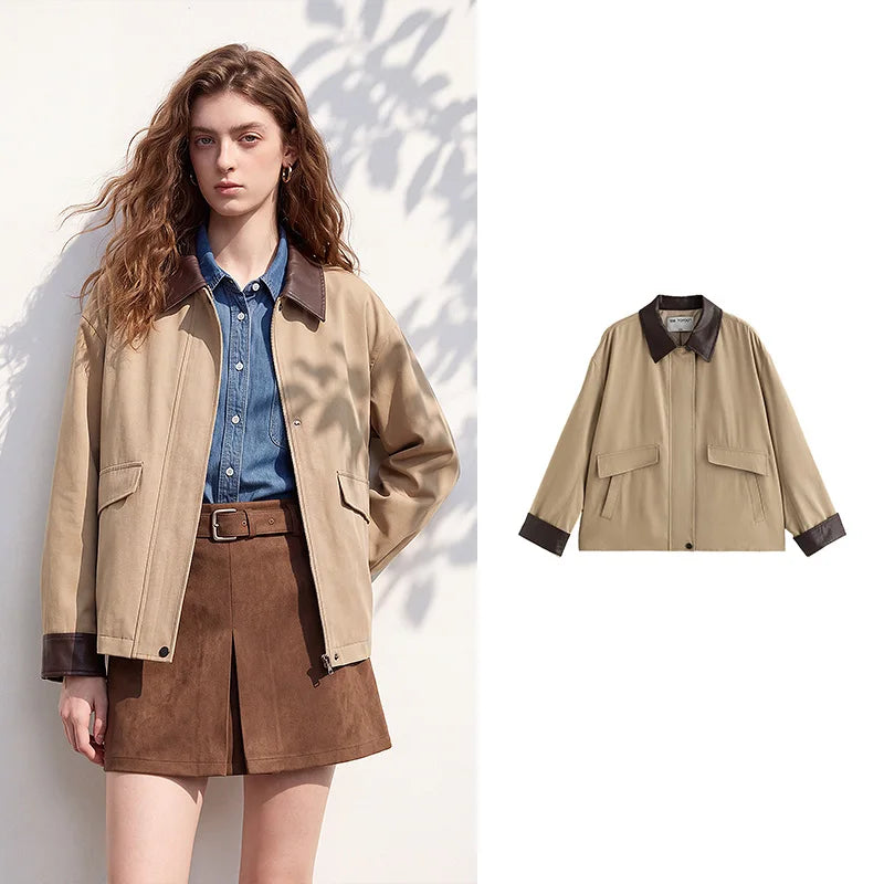 Collared Button-Front Jacket