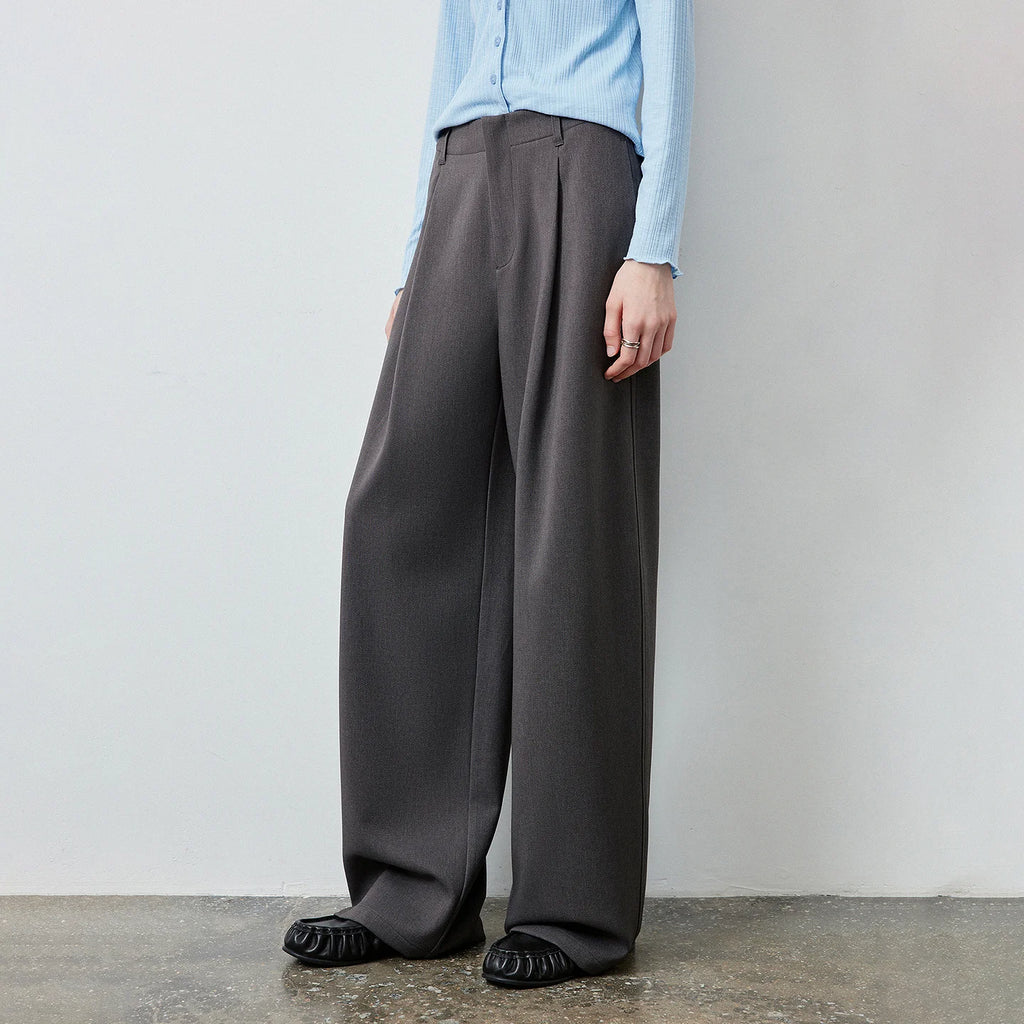 Pleated Wide-Leg Pants