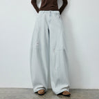 Seamed Curved-Leg Jeans