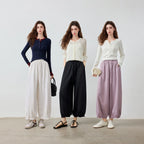 Gathered-Hem Balloon Pants