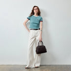 Contrast-Trim Fitted Tee