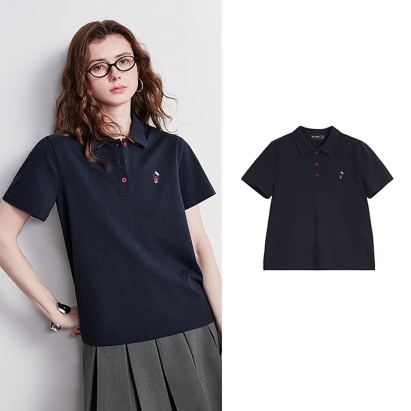 Motif-Detail Short-Sleeve Polo
