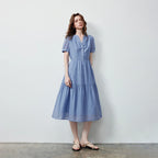 V-Neck Tiered Midi Dress