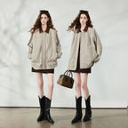 Motif-Trim Contrast-Collar Jacket