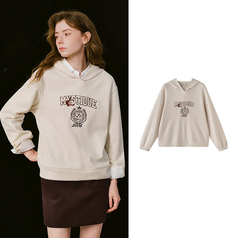 Crest-Motif Relaxed Sweatshirt