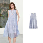 Sleeveless Gathered Midi Dress