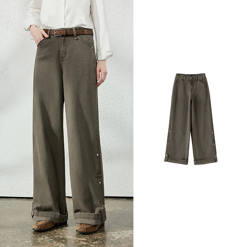 Pocket-Detail Wide-Leg Pants