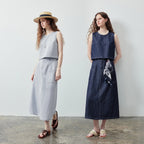 Sleeveless Top and Midi Skirt Set