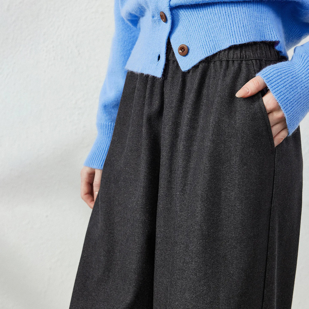 Pleated Wide-Leg Pants
