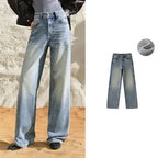 Straight-Leg Washed Jeans