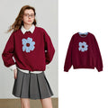 Flower Graphic Crewneck Sweatshirt