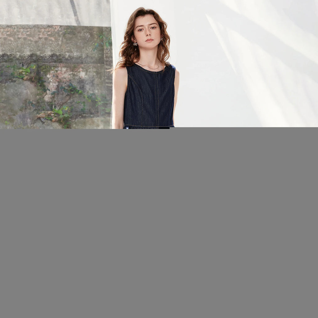 Gathered Sleeveless Midi Dress