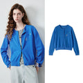 Decorative-Motif Crewneck Knit Cardigan