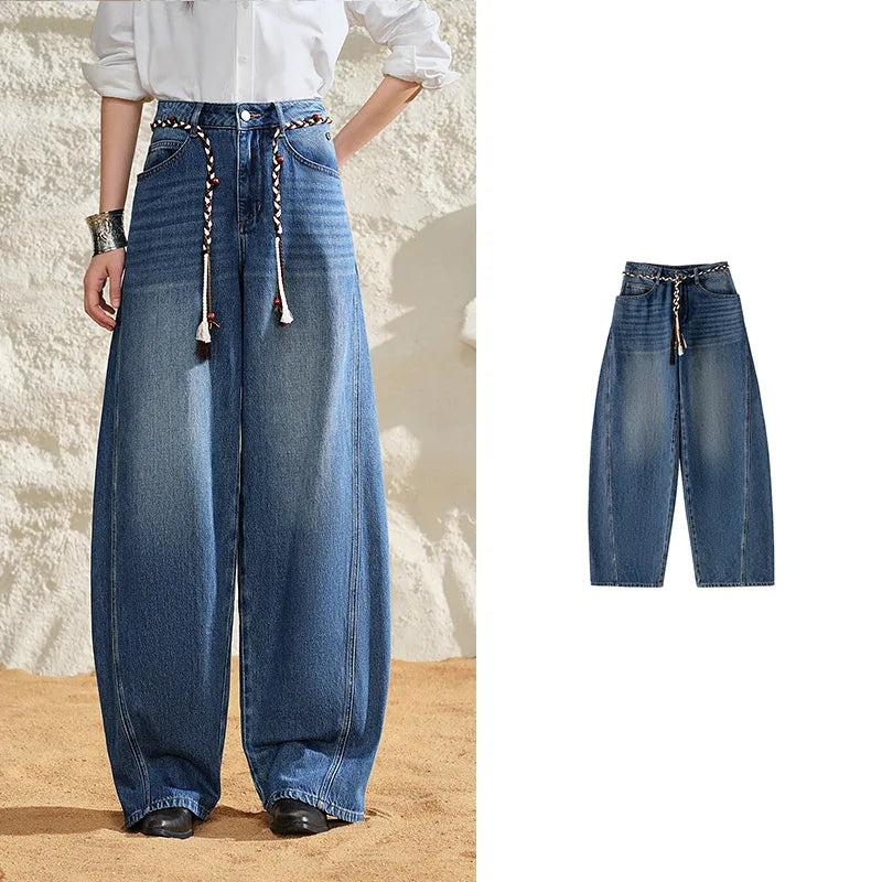 Curved-Leg Jeans