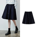 Button-Front A-Line Skirt